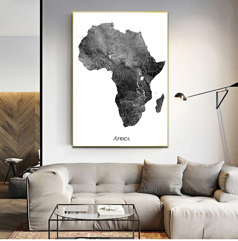 Star Map Poster - África mapa cartazes e impressões mapa