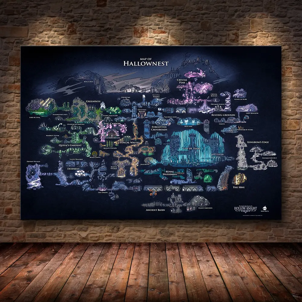 Star Map Poster - Pôster de Mapa de Hallownest do