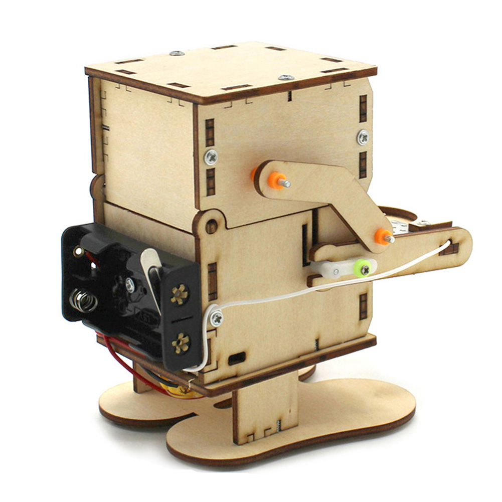 Robô de Madeira Montável DIY q - Science Project Kit avaliação e preço