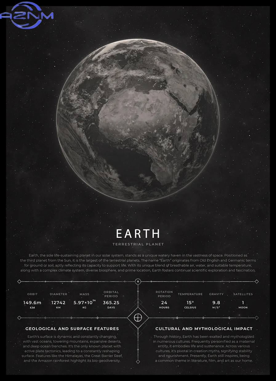 AZNM Pôster Espacial Estético  - Star Map Poster avaliação e preço