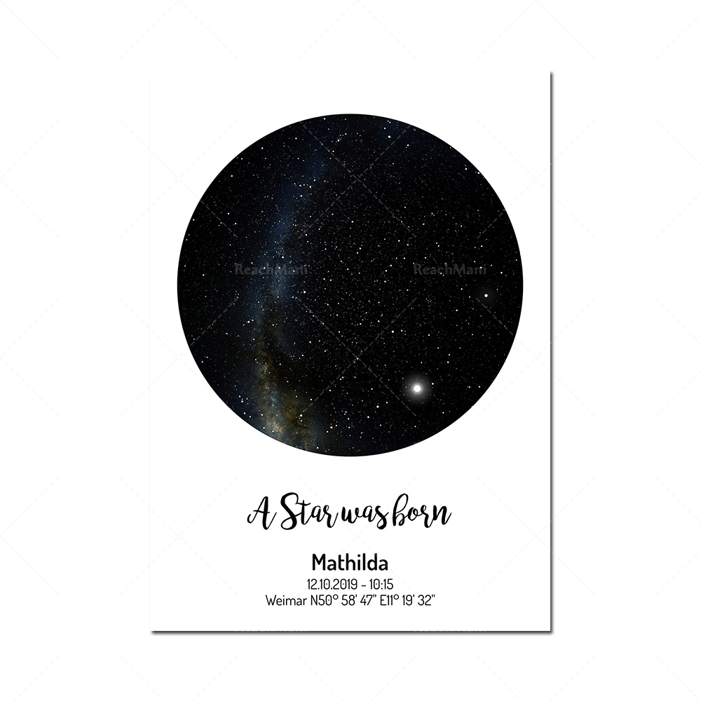 Impressão artificial de fases  - Star Map Poster avaliação e preço